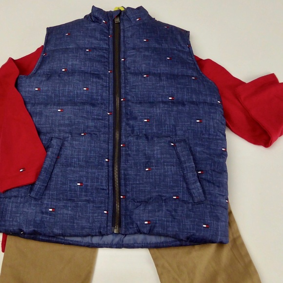 Tommy Hilfiger Puffer Vest w Joggers & Hoodie Set - Picture 1 of 8